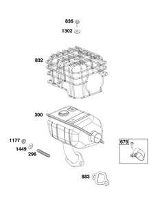 Part Location Diagram of 597132 Briggs and Stratton Guard, Muffler